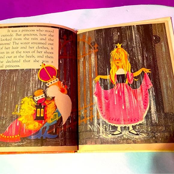 THE PRINCESS AND THE PEA VTG 1965 HARDCOVER BOOK TIP-TOP ELF BOOK FAIRY TALE - Picture 7 of 15